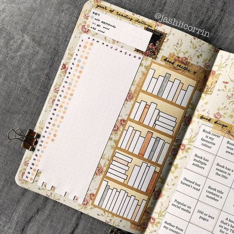 an open planner book sitting on top of a table