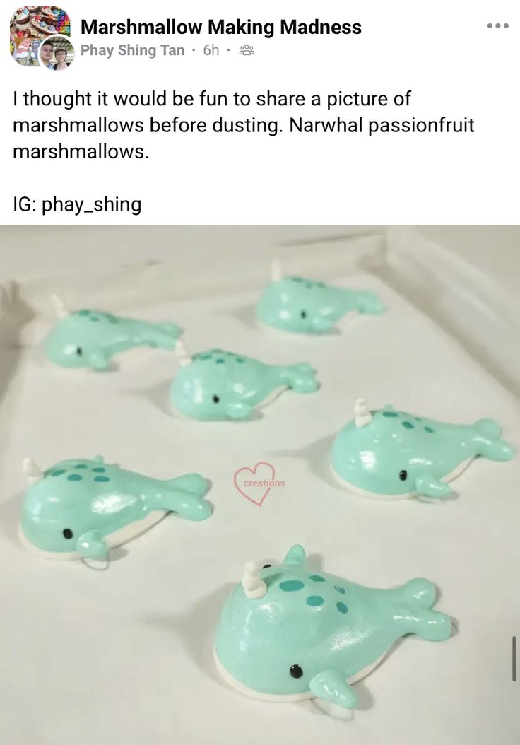 there are many small blue dolphins in the box on this page, and one is for marshmallow making madnesss