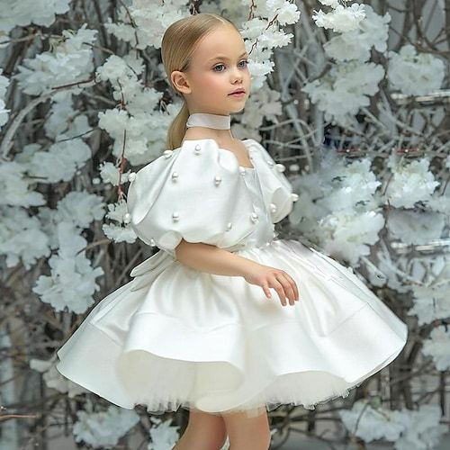 Formal Kids Dresses, Short Dresses For Kids, Birthday Party Dress For Girls Kids, Dress For Kids 7-8, Birthday Outfit For Kids Girl, Dresses For Kids 7-8, Kids Short Dresses, Elegant Kids Outfit, Spring Princess Dress With Puff Sleeves