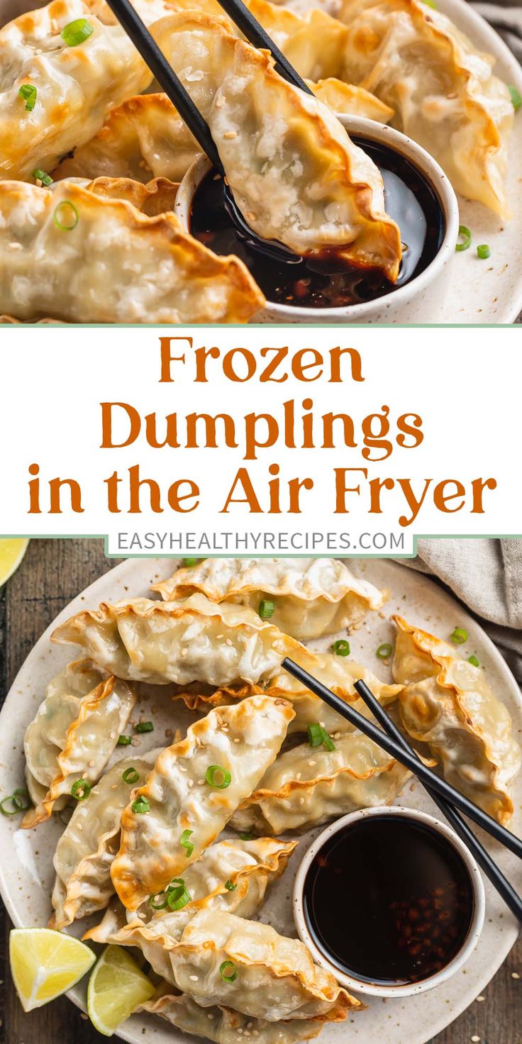 frozen dumplings in the air fryer with dipping sauce