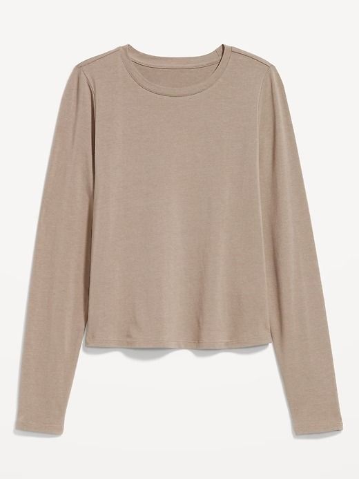 Bestee Long-Sleeve T-Shirt | Old Navy Long Sleeve Plain Shirts, Neutral Long Sleeve Shirt, Trendy Beige Long Sleeve Shirt, Long Sleeve Tee, Fitted Beige Long Sleeve Shirt, Long Sleeves, Cute Long Sleeve Tops, Beige Long Sleeve Cotton T-shirt, Old Navy Long-sleeve Vintage Loose T-shirt For Women