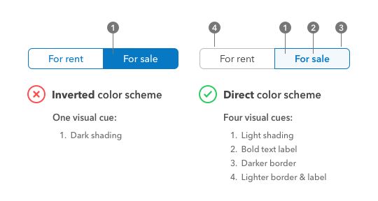 three different types of color scheme for the same product, one is blue and one is red