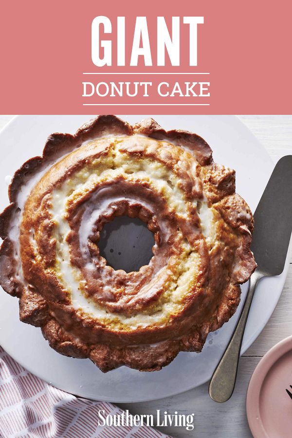 a plate with a pastry on it and the words glazed buttermilk donut cake recipe