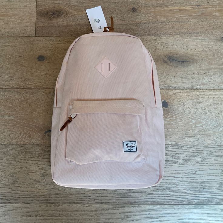 Nwt! Featuring A Timeless Diamond Shaped Accent, The Herschel Heritage Backpack Offers A Functional Design And Herschel Supply's Fine Regard For Detail. Signature Striped Fabric Liner 15" Laptop Sleeve Pebbled Leather Zipper Pulls Single Front Pocket With Key Clip 18"(H) X 12.25"(W) X 5.5"(D), 21.5l Color: Rosewater Pastel Cute Backpacks For Highschool, Hershel Backpack Pink, Herschel Dawson Backpack, Herschel City Backpack, Herschel Classic Backpack, Cute Backpacks For School, Pink Zipper Closure Standard Backpack, Key Clip, Herschel Supply