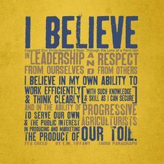 i believe poster on yellow paper with blue lettering