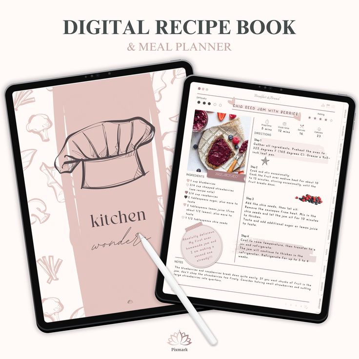 the digital recipe book and meal planner