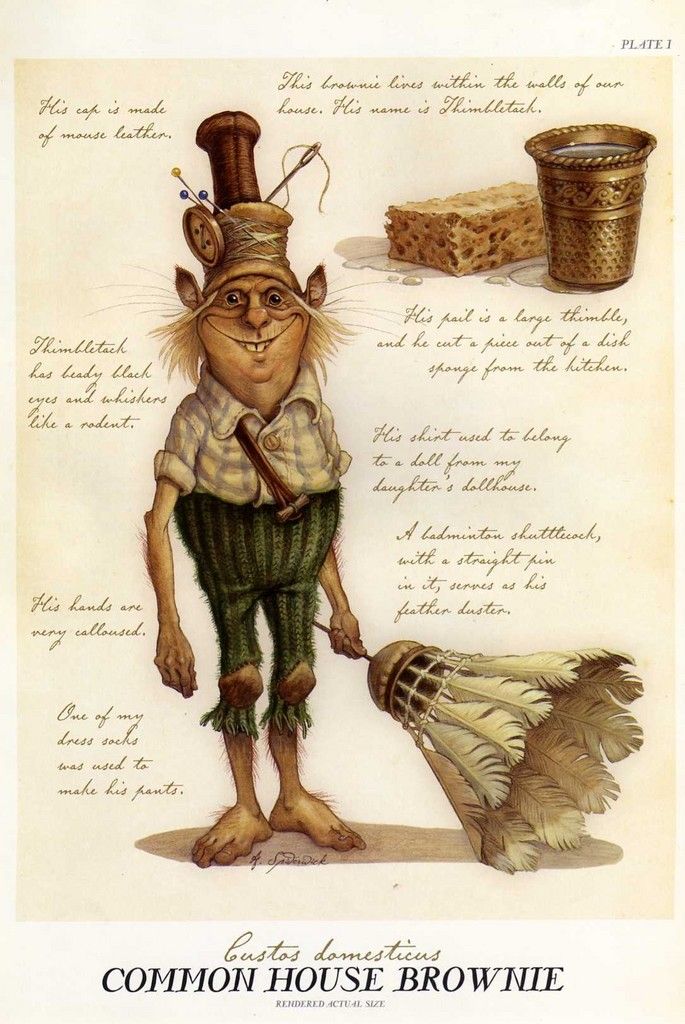 an image of a cartoon character that is holding a broom and some other things in his hand