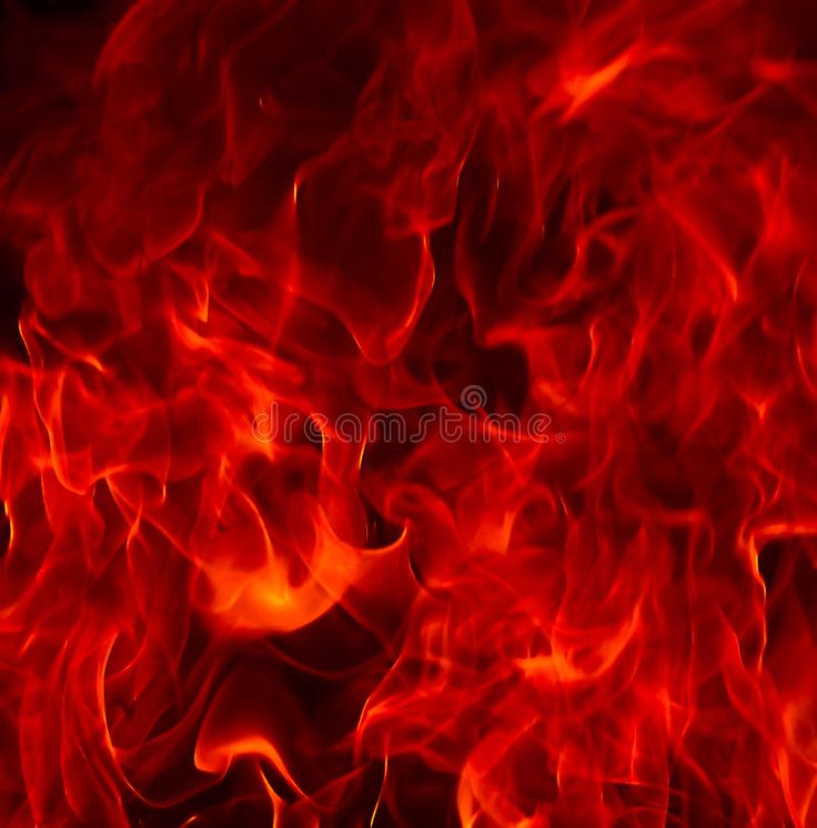 red fire flames on a black background