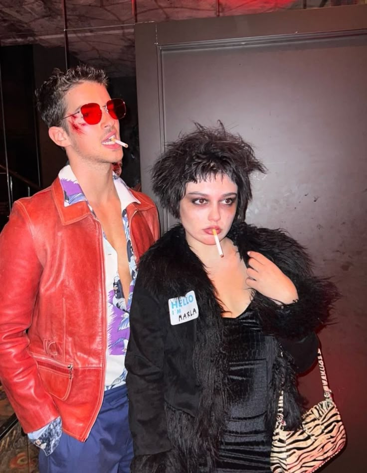 2022 Costumes, Marla Singer, Halloween Duos, Horror Halloween Costumes, Neil Patrick, Pretty Halloween Costumes, Couples Halloween Outfits, Cute Couple Halloween Costumes, Matching Costumes