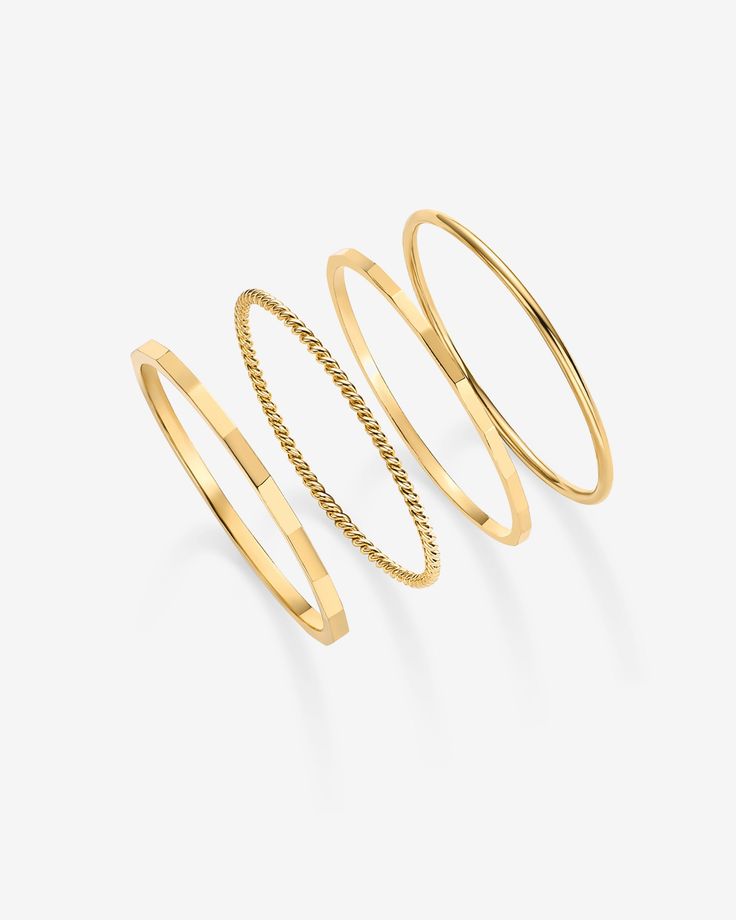 #Variant_Yellow Gold Rings Pack, Rings Set For Women, Stacking Ring Set, Stackable Bands, Twisted Band, Dangle Necklaces, Beaded Anklets, Rings Set, Ring Sizes