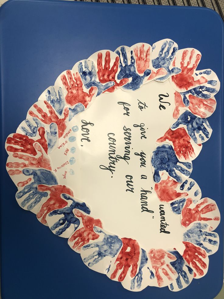 a paper plate with hand prints on it