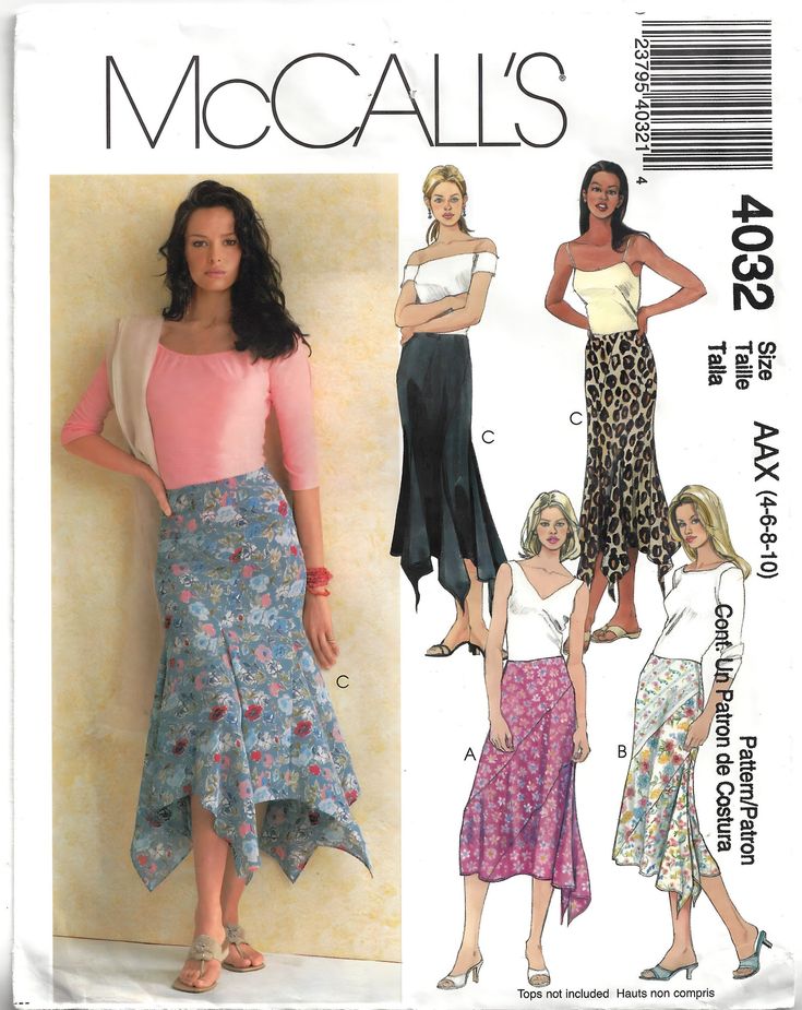 a women's skirt and top sewing pattern