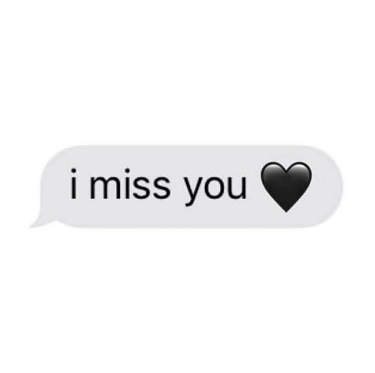 an i miss you message with a black heart on it and the words'i miss you '