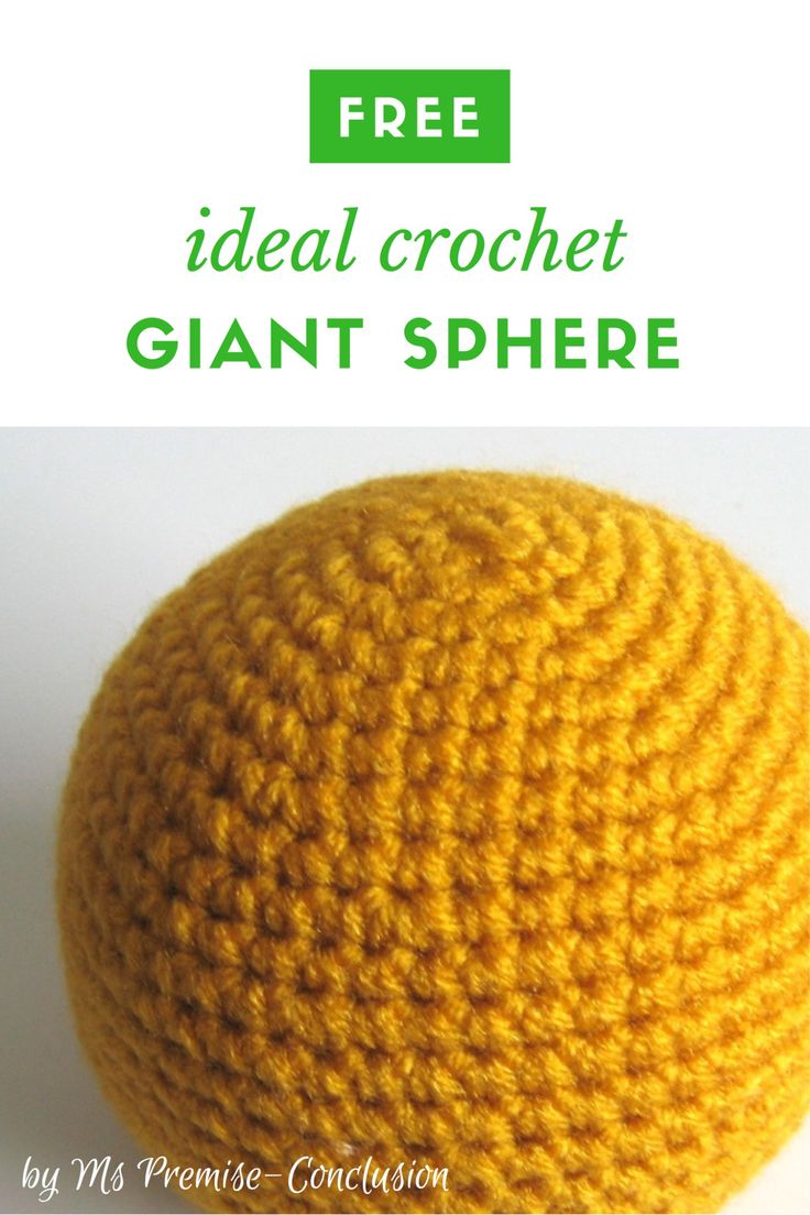 a crocheted ball with the text free ideal crochet giant sphere