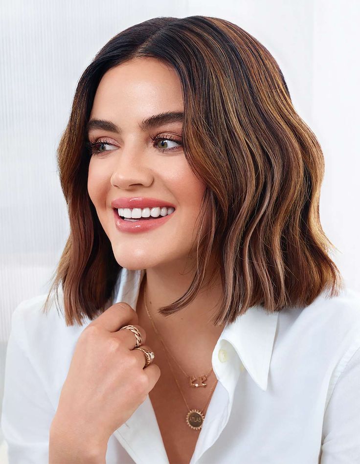 Lucy Hale Hair, Chocolate Brunette, Wella Hair, Hair Color Shampoo, Brunette Color, Hair Lotion, Female Actresses, Lucy Hale, Permanent Hair Color