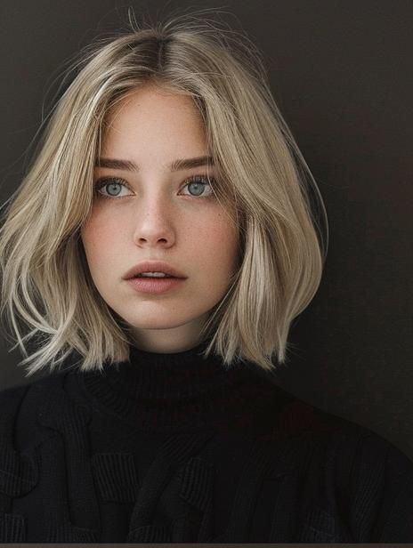 Blonde Bob Oval Face, Short Blonde Hair Fine, Air Dried Bob, Cute Short Blonde Haircuts, Dark Blonde Bob, Bob Blonde Hair, Bob Haircut Blonde, Short Blonde Haircut, Bob Blond