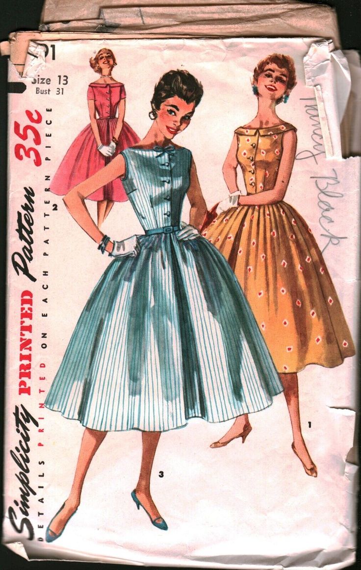 Rockabilly Skirt, Simplicity Sewing, Simplicity Sewing Patterns, 1950s Dress, Junior Dresses, Retro Chic, Vintage Sewing Patterns, Sewing Inspiration, Vintage Sewing