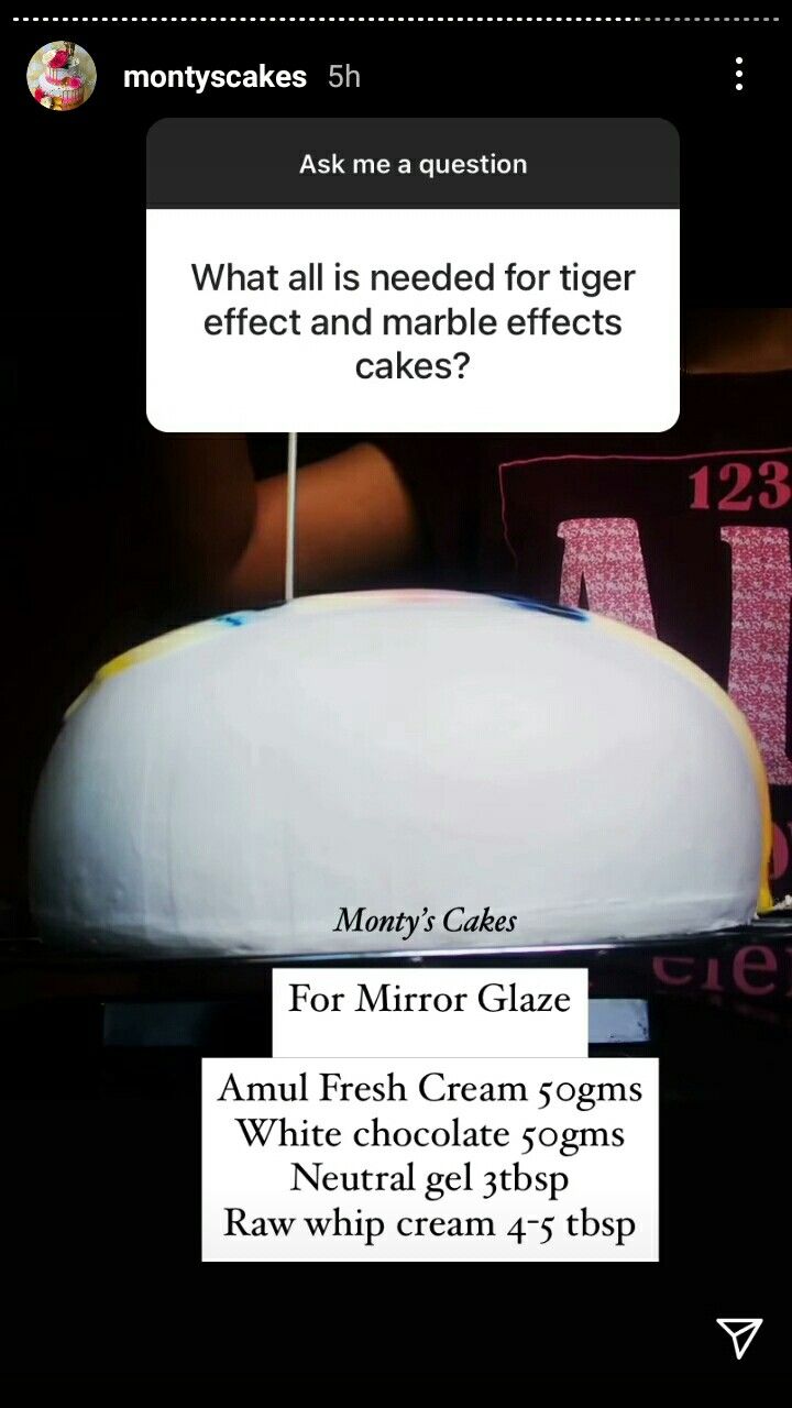 an image of a fake cake with the caption'what all is needed for their effect and marble effects cakes? '