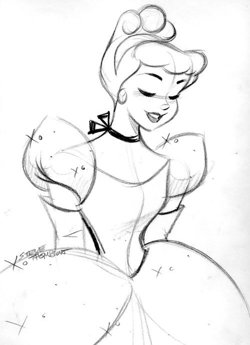 a drawing of princess aurora from disney's sleeping beauty