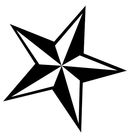 a black and white image of a star