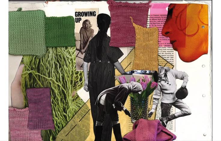 an altered collage with images of people and plants