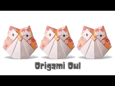 three origami owls with flowers on them