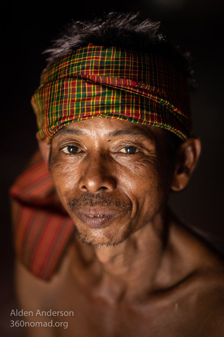 Portrait of a man from the Khmer ethnic group in Southern Vietnam near ...