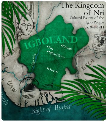 the kingdom of n ireland is depicted in this green map with palm leaves on it