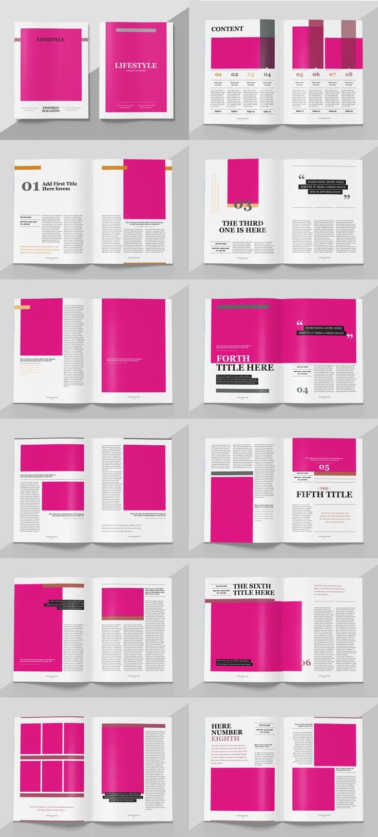 an image of a bunch of pink and white papers with different colors on them, all in