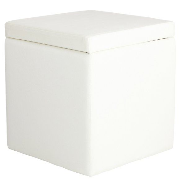 a white square storage box with lid on the top and bottom, isolated against a white background