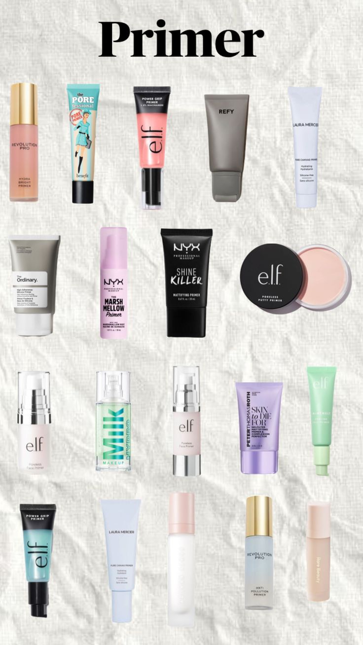 Make Up Primer Best, Best Dewy Primer, Sephora Primer, Cheap Primer, Primers For Dry Skin, Milk Primer, Primer Products, Primers For Oily Skin, Best Primers