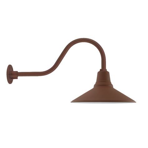 a brown wall light with an arm on the side, and a white back ground