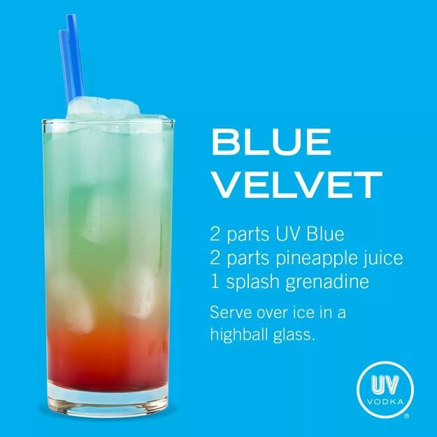 Uv Vodka Recipes, Cake Vodka, Alcholic Drinks, Happy Drink, Uv Blue, Blue Drinks, Mixed Drinks Alcohol, Vodka Recipes, Happy Hour Cocktails