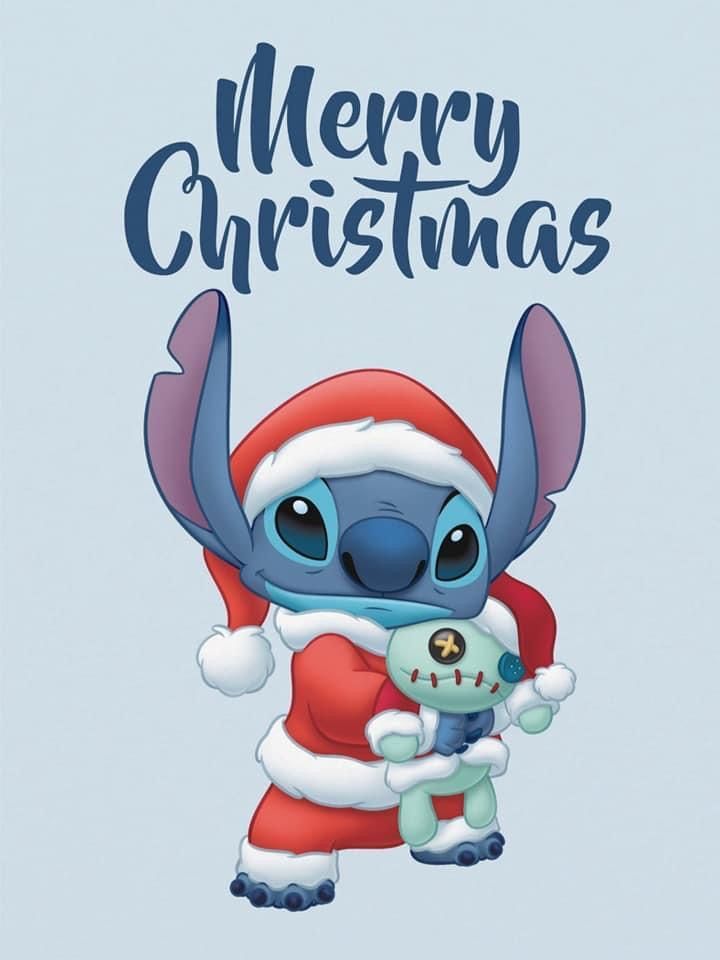 a cartoon character holding a stuffed animal with the words merry christmas written in blue and red