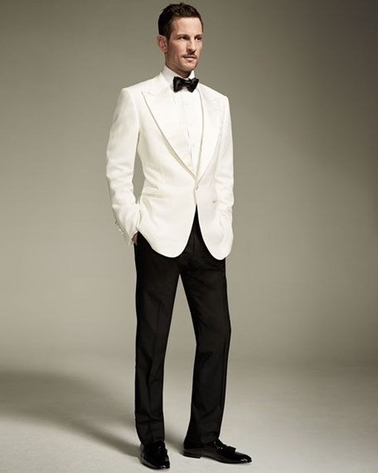 White Tux Jacket, Wedding Toms, White Tuxedo Jacket, White Tux, White Toms, Tuxedo Coat, Black And White Tuxedo, Dinner Suit, White Tuxedo