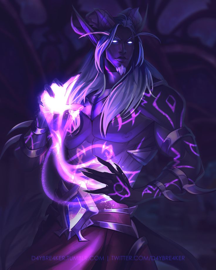 an image of a woman with purple hair holding a glowing object in her hand and wearing armor