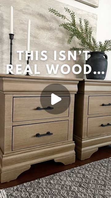 this isn't real wood, but it looks like the dressers are made out of wood