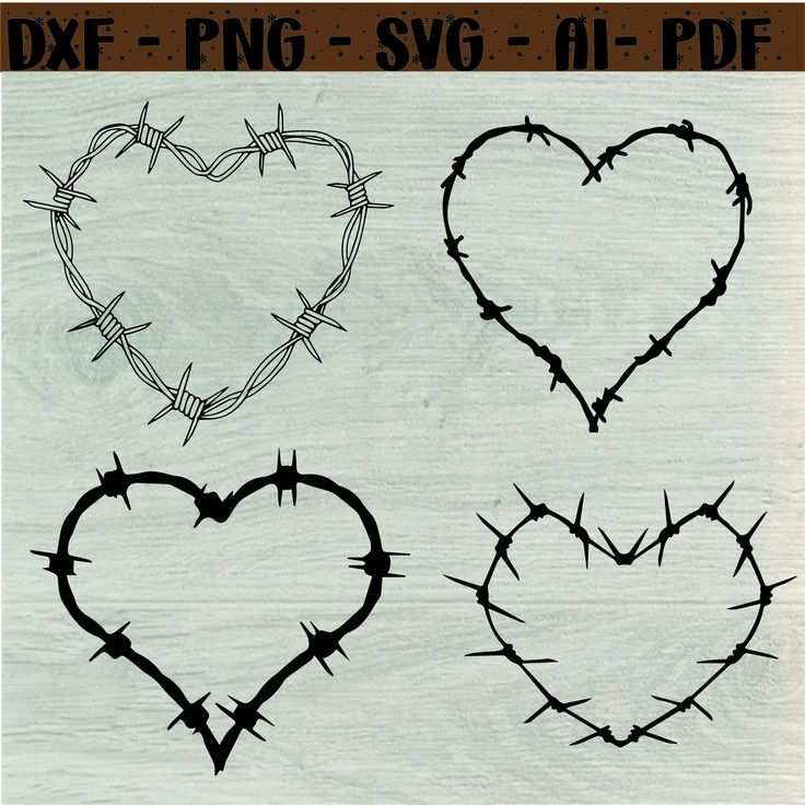 Barbed Wire Heart Frame Svg, Barb Wire Wreath Svg, Fence Svg. Vector ...