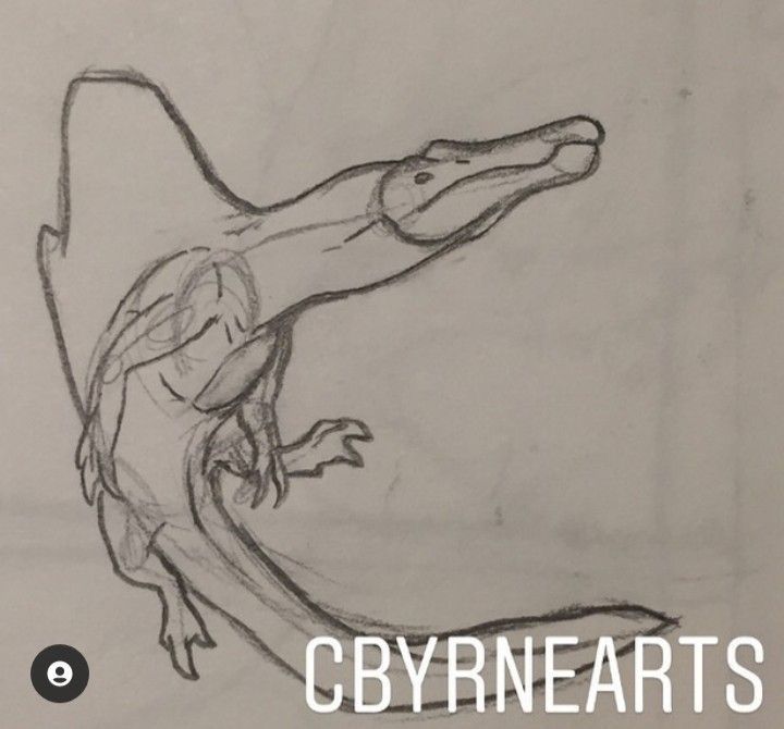 a drawing of a lizard with the words cryne arts on it's side