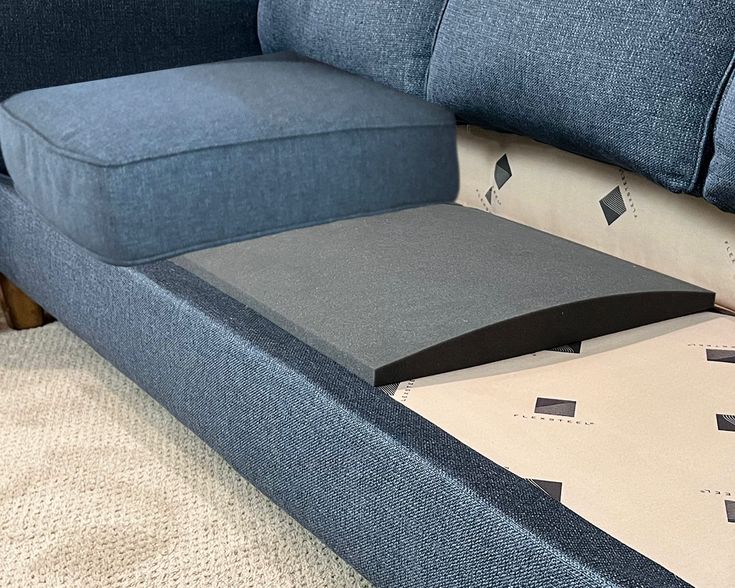 a couch that has been placed on the floor