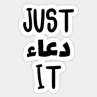 sticker with the words just let it written in black ink on a white background