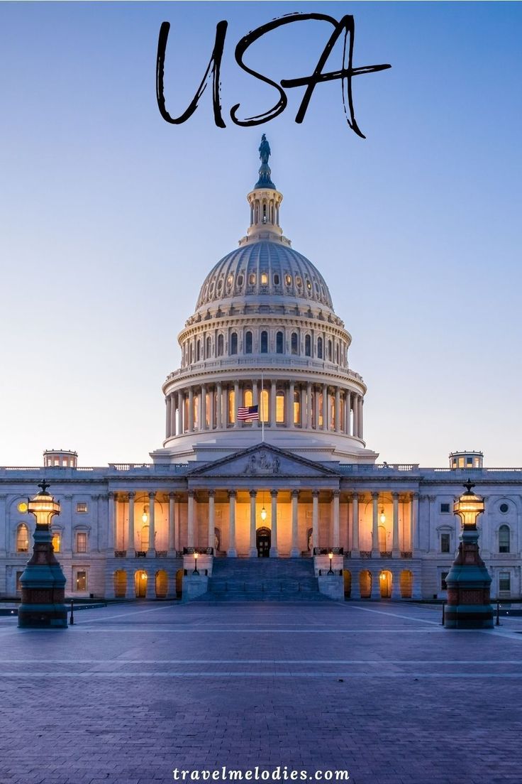 the united states capitol building in washington, dc with text overlay that reads usa