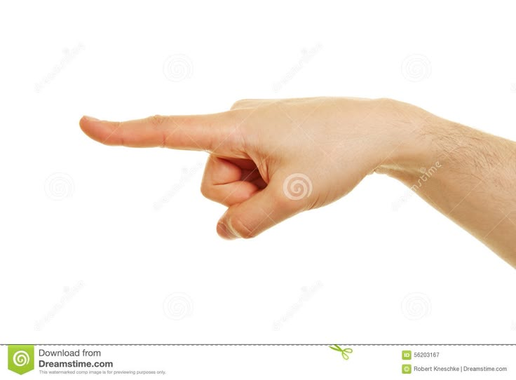 a hand pointing at something on a white background stock photo - image 349782