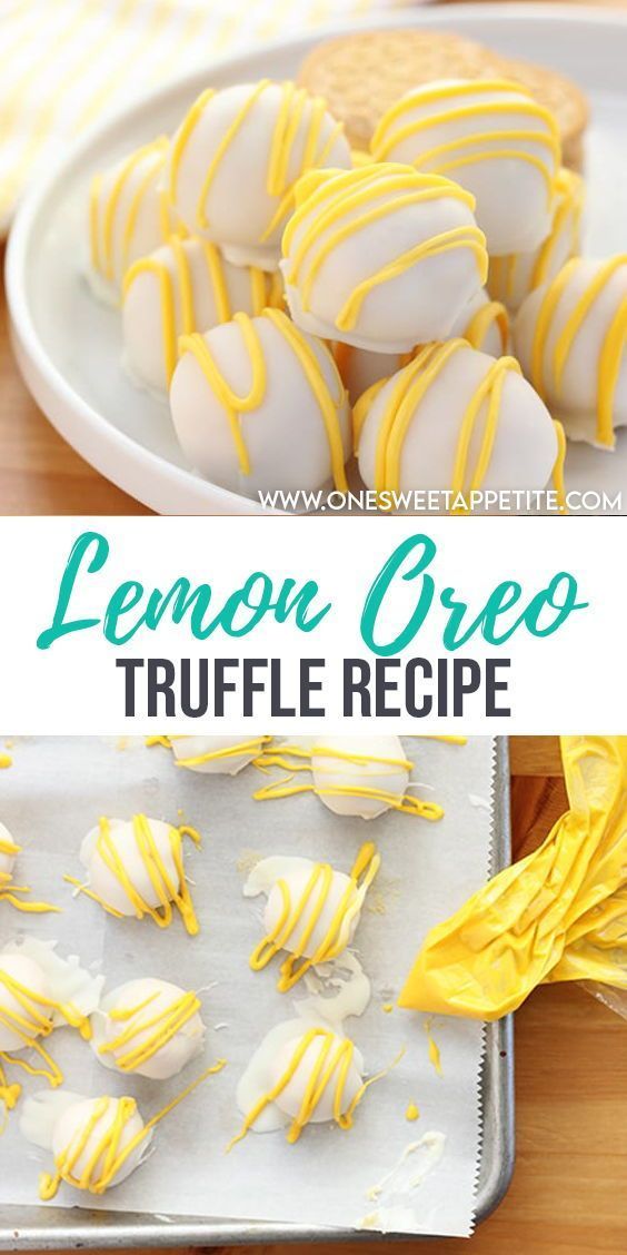 lemon oreo truffle recipe on a plate