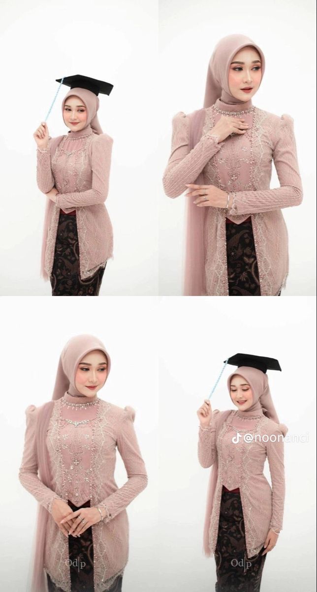 Kebaya Kutubaru Modern Hijab, Kebaya Wisuda Hijab Graduation, Kutu Baru Modern, Model Kebaya Wisuda, Kebaya Simple, Model Dress Kebaya, Batik Dress Modern, Kebaya Wedding, Kebaya Modern Dress