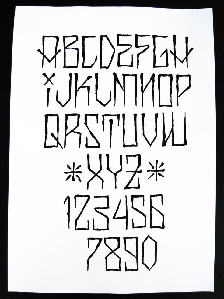 an old fashioned font and numbers are displayed on a piece of white paper with black ink