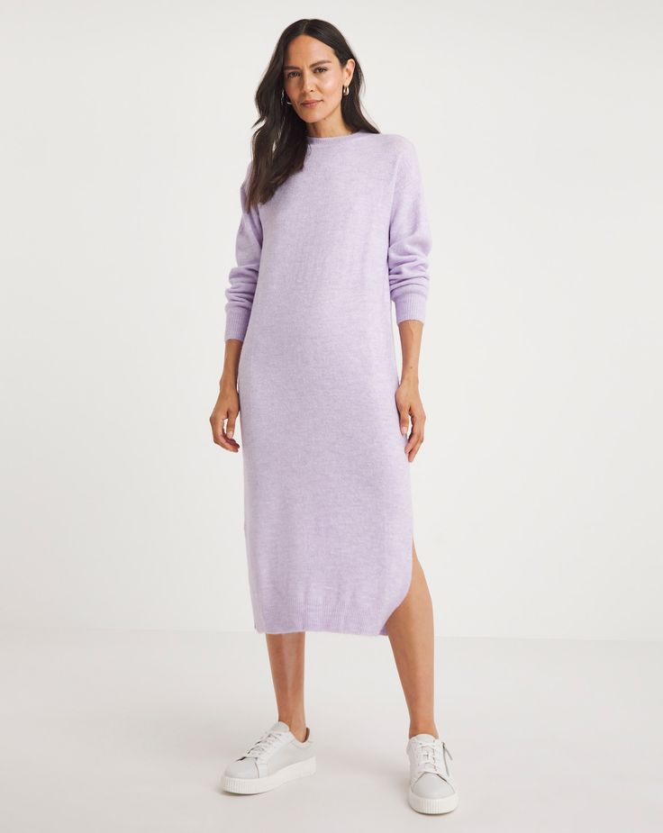 This Sponge Feel Dress is a must have with its gorgeously soft fabric and long sleeves it's a great piece for the season to keep you warm and looking on trend. Lilac Dress, Winter Warmers, Jd Williams, Jumper Dress, Jumpers And Cardigans, Cardigans For Women, Soft Fabric, Soft Fabrics, Must Haves