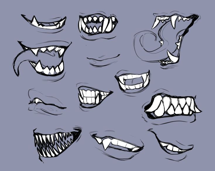 an image of various mouths and teeth