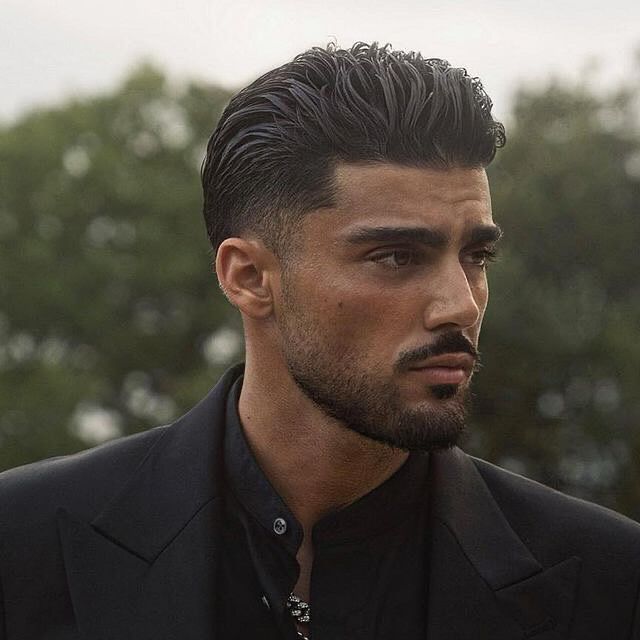 Big Nose Men Hairstyle, Slicked Back Hairstyles Men, Lined Up Beard, 40s Hairstyles Men, Fade Beard Style, Best Beard Styles Men, Mafia Hairstyle Men, Mens Haircut For Round Faces, Men’s Beard Styles