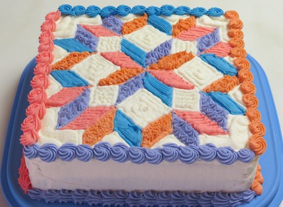 a cake that is sitting on top of a blue plate